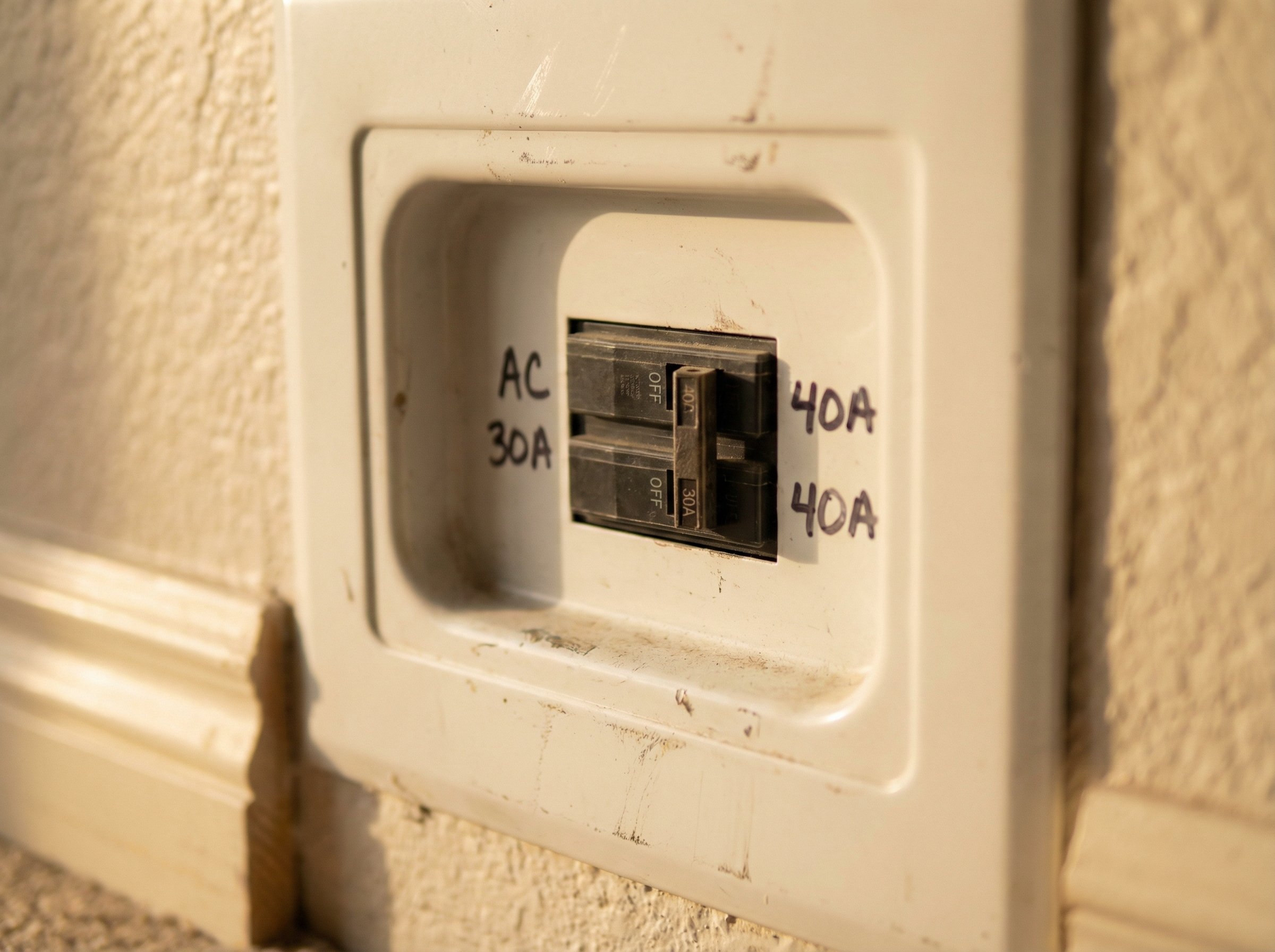 Tripped AC breaker in a Phoenix home electrical panel