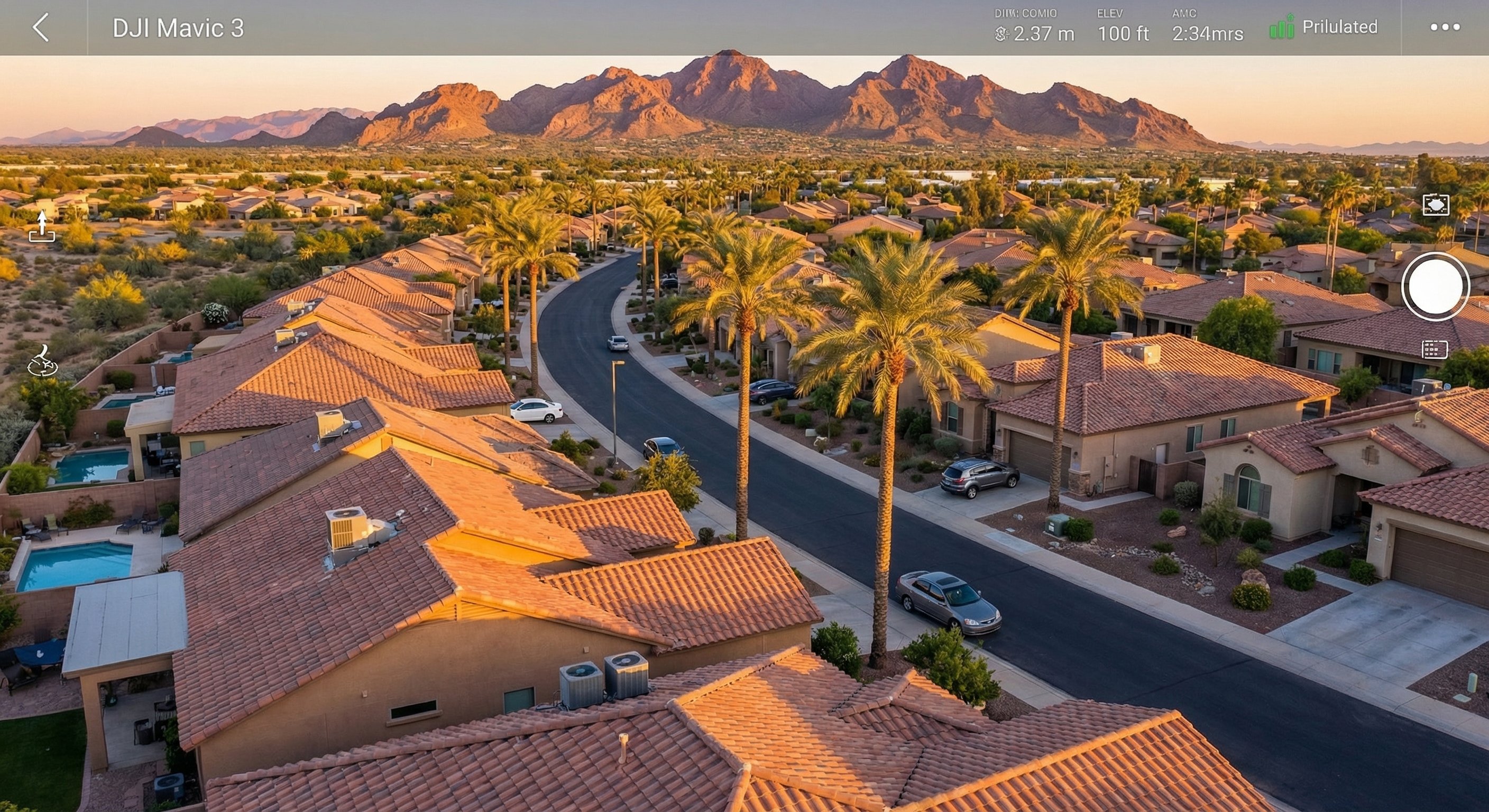 Phoenix neighborhood aerial with AC units visible