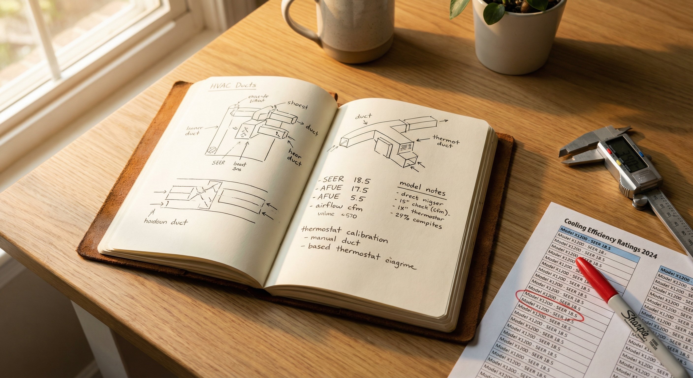 HVAC technician at work on a residential AC outdoor condenser unit, wearing work gloves, in a Phoenix suburban driveway, Arizona suburban home with stucco exterior and palm tree in background. Late afternoon natural light.
