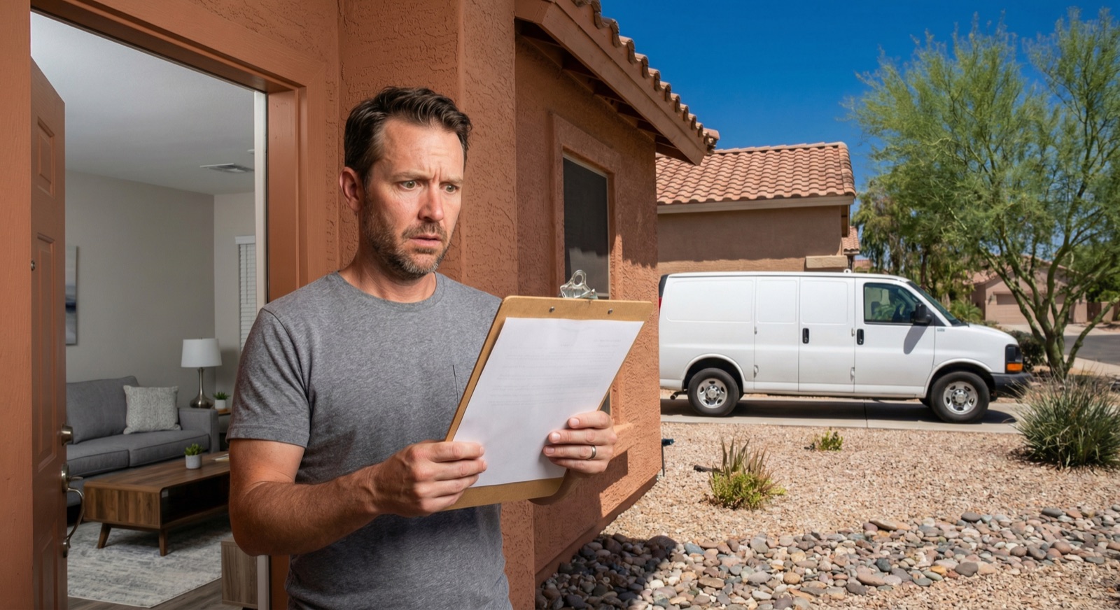 Phoenix homeowner looking at HVAC contractor